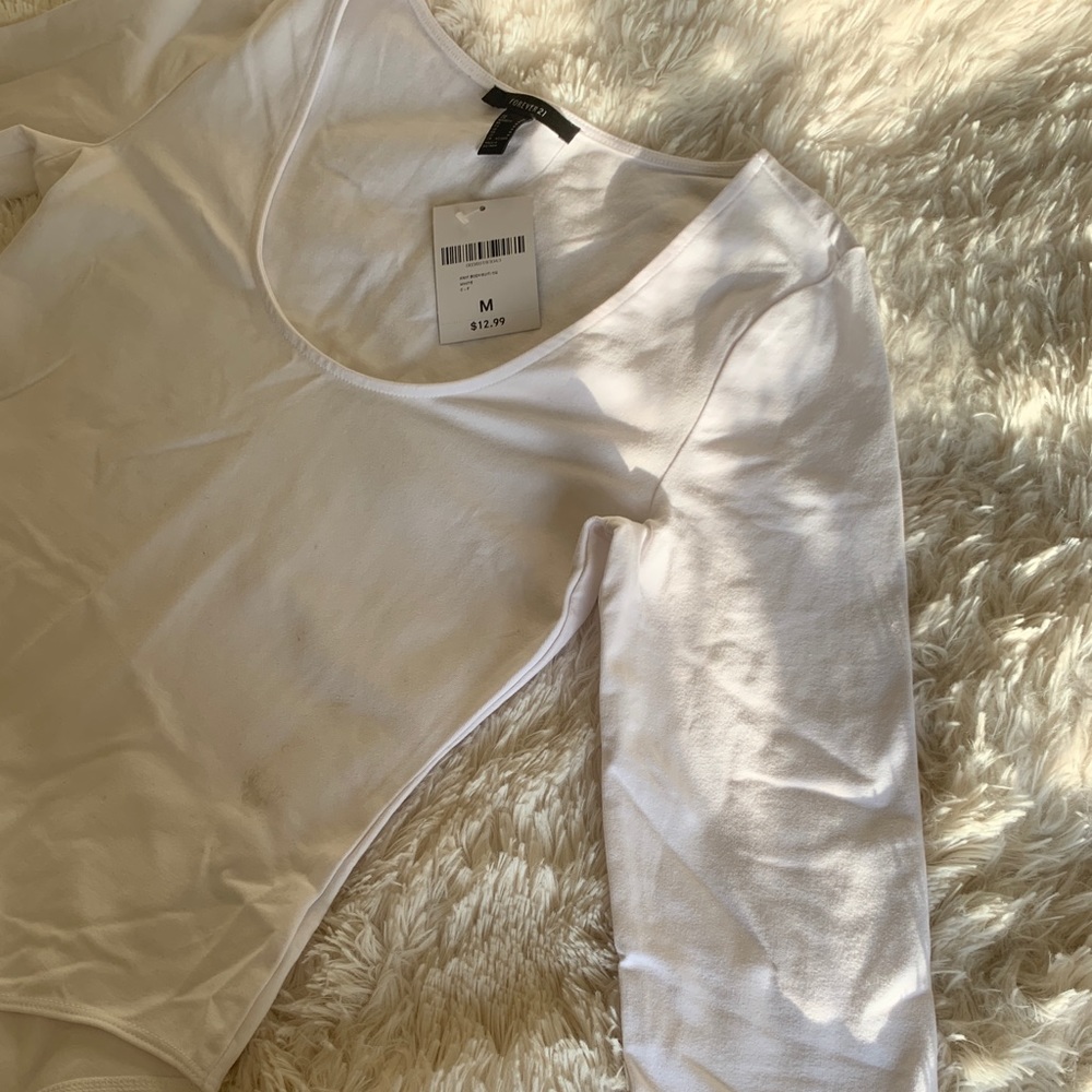 White long sleeve bodysuit
